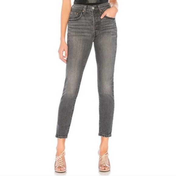 Levi' Premium 501 Grey Ankle Jeans - Picture 1 of 9